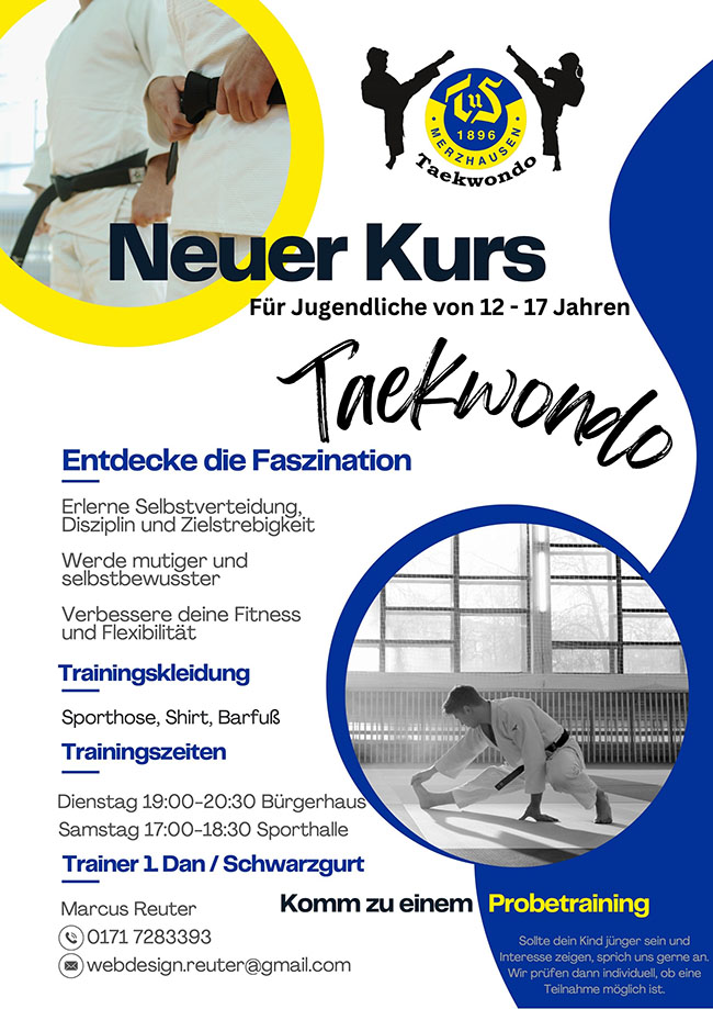 Neuer Kurs "Taekwondo"